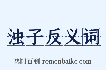 浊子反义词是什么意思的图片
